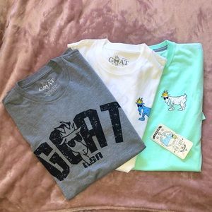 1 NWT & 2 Like New GOAT USA T shirts